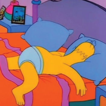 Photo of Bart Simpson sleeping with his face in the pillow.